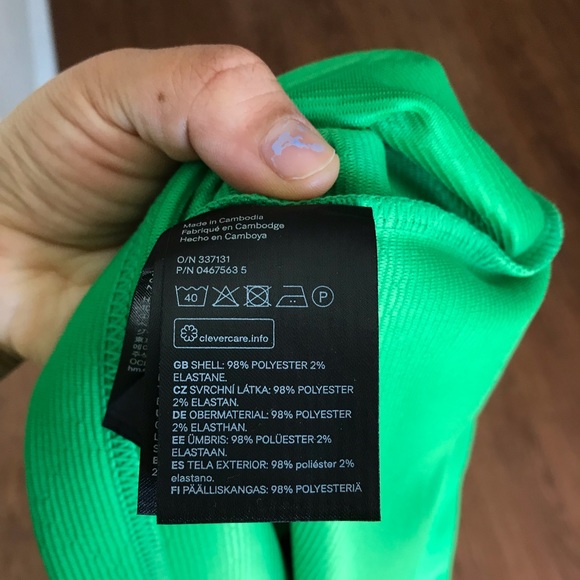 Green H&M Ribbed Dress Size Small - Picture 6 of 6